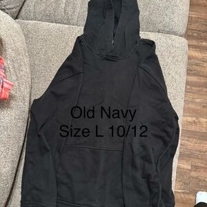 Old Navy Men's Black Hoodie Sweater